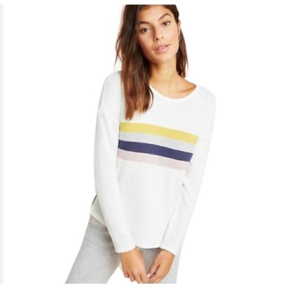 Ella Mara Striped Casual Sweater. An Anthropologie Brand, Small. Made in USA - Picture 1 of 13